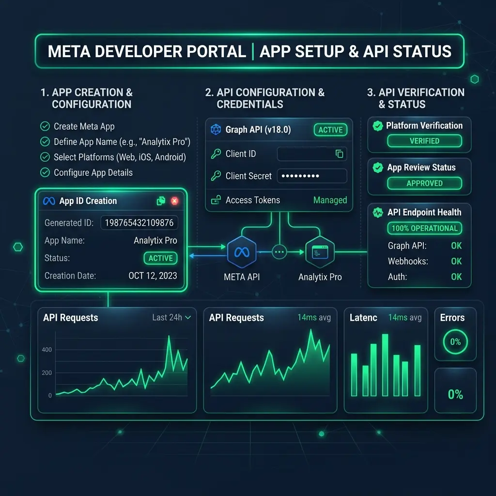 Figure 1.1: Meta Developer Portal App Setup & Verification Status Architecture